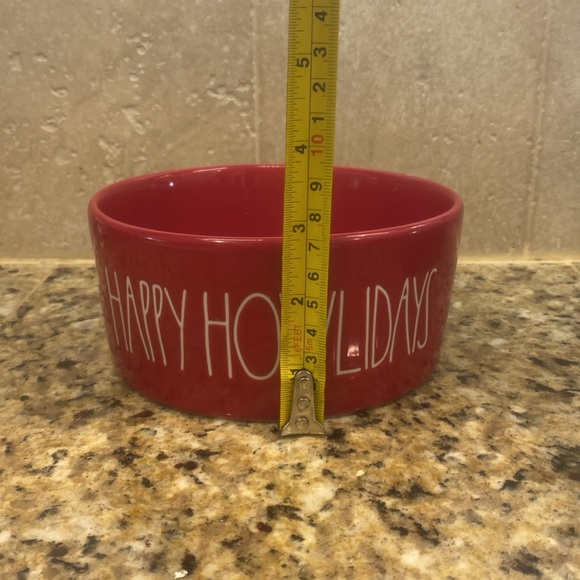 Rae Dunn Happy Howlidays Ceramic Dog Bowl 6in - Picture 6 of 6